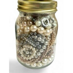 Mixed Jewelry Lot Faux Pearls Various Shades and Ages Good Condition Wearable